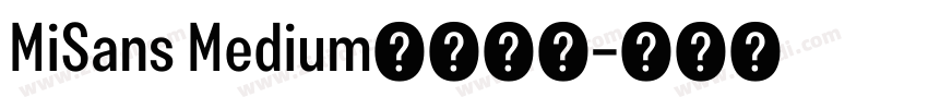 MiSans Medium小米公司字体转换
